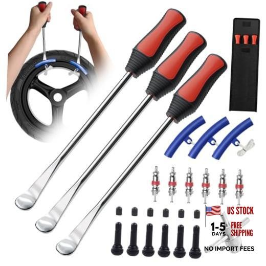 11.5" Tire Spoon Kit, 26pcs Tire Changing Tool for Motorcycle Dirt 11.5" Red
