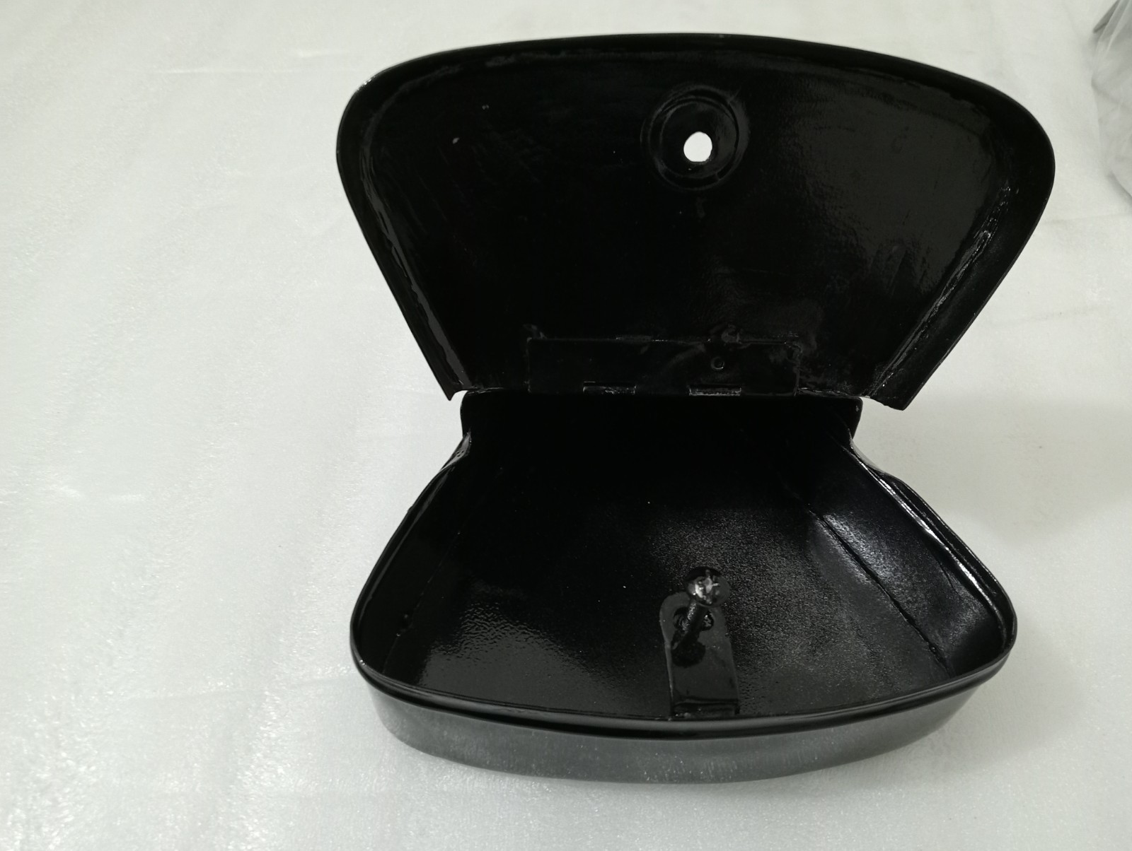 VINTAGE BSA,ARIEL TRIANGULAR TOOL BOX BLACK PAINTED STEEL |Fit For