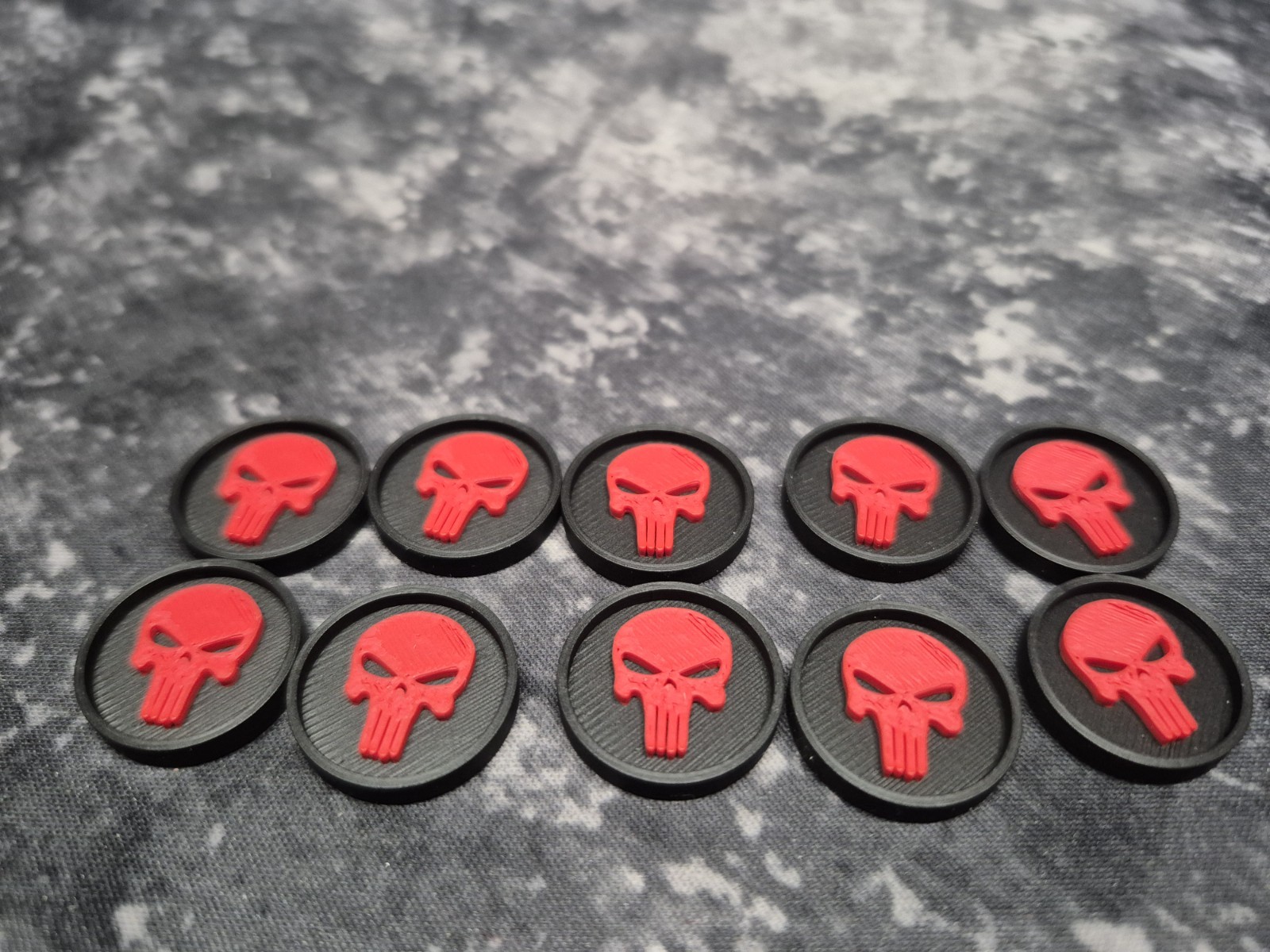 Marvel Crisis Protocol 3d Printed Punisher Tokens