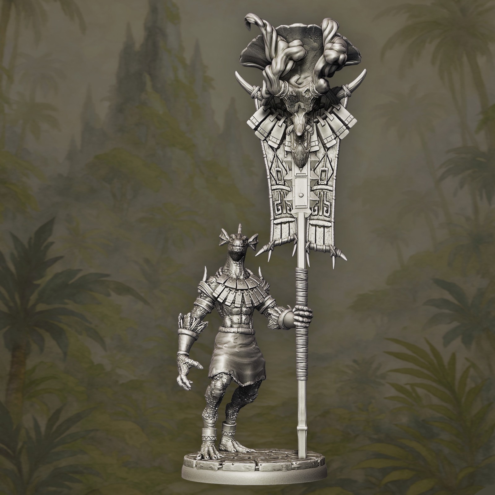 Lizardman Command Group 28mm fantasy