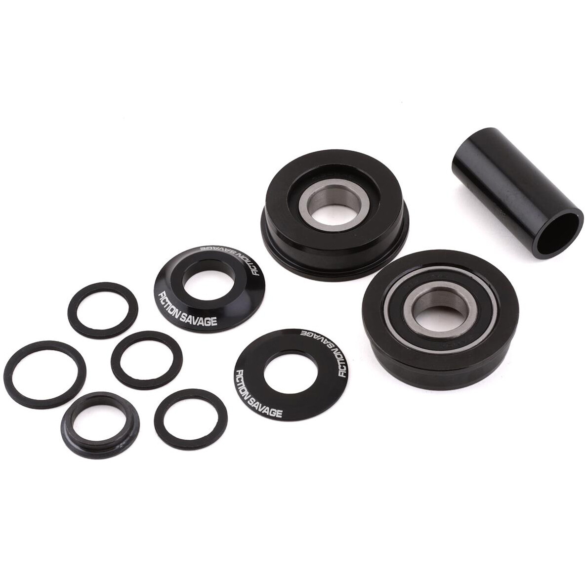 FICTION BMX AMERICAN BOTTOM BRACKET KIT BLACK 19mm BICYCLE SEALED BEARINGS