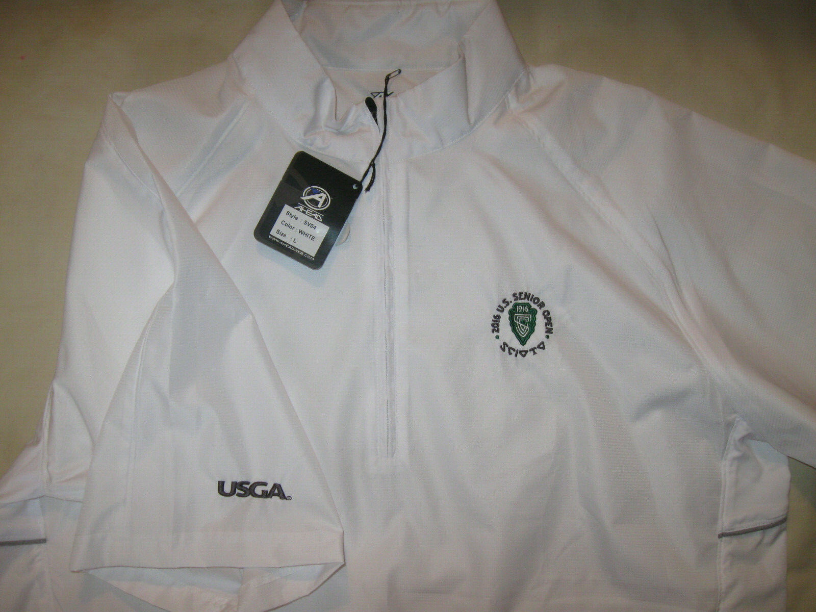 2016 US Senior Open Scioto Pullover Windbreaker NEW Men's Large AHeadExtreme PGA