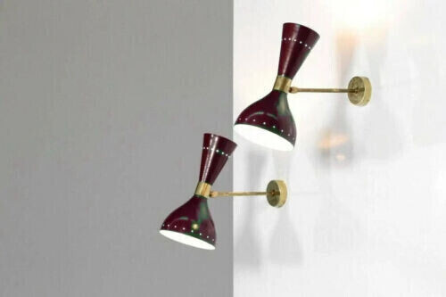 Piar of Modern Italian Wall Lights B&W Wall Fixture Lamps Wall Sconce Diabolo