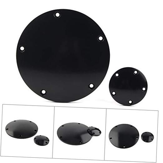 Motorcycle CNC 5 Holes Derby Cover & Point Cover for Harley Dyna 1999 Black