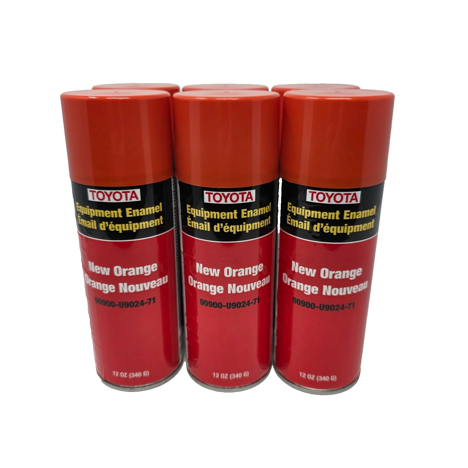 Case of 6 Toyota Equipment Enamel New Orange Spray Paint 12 Oz for Forklift