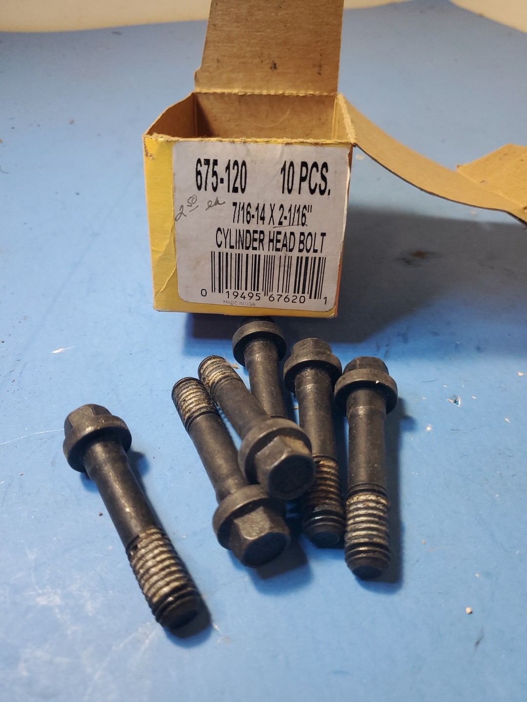 Lot Of 6 Engine Cylinder Head Bolts Dorman 675-120
