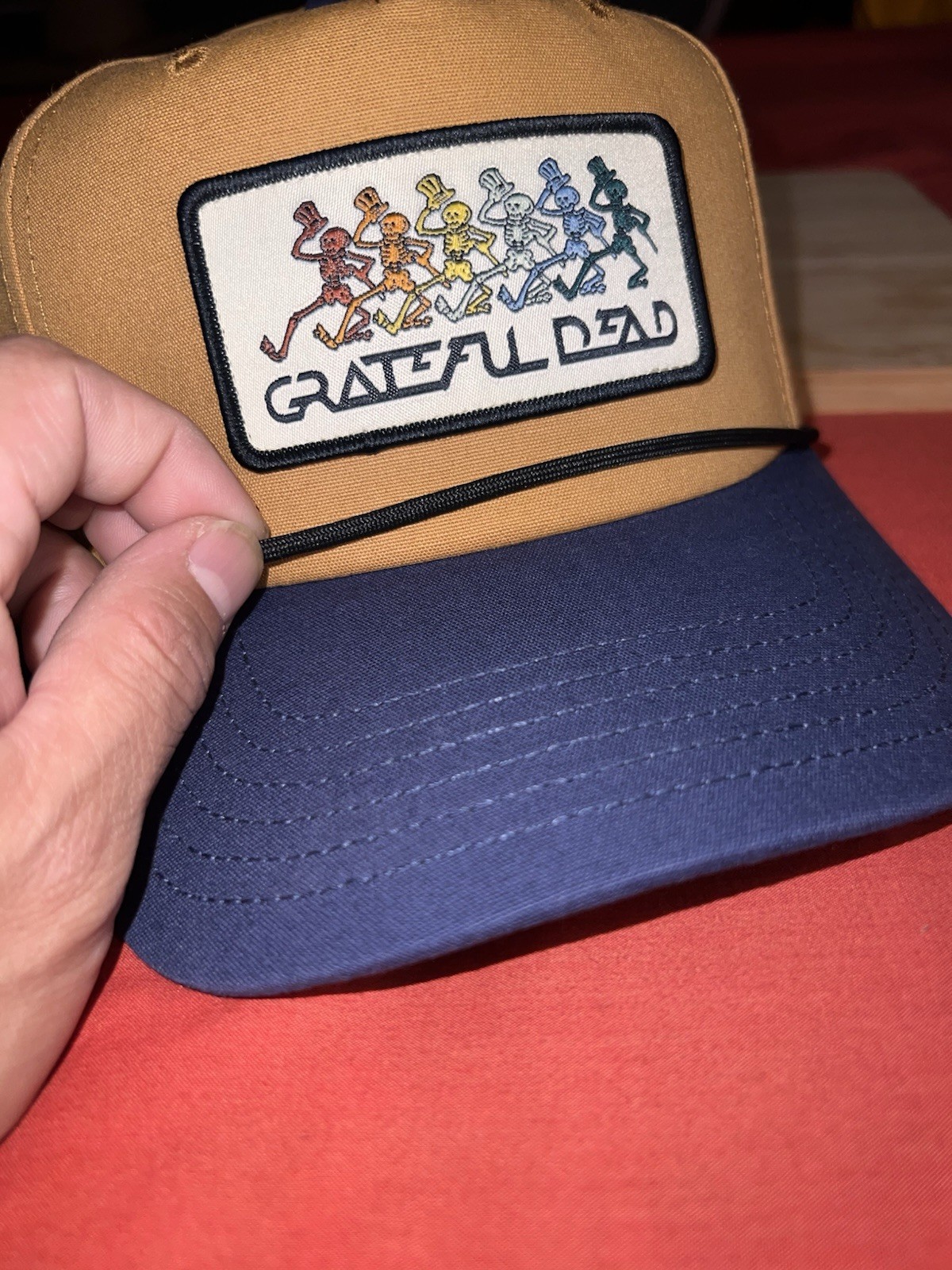 Grateful Dead Dancing Bears Snapback Hat Brown Blue Mad Engine One Size