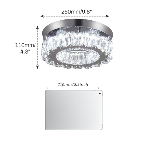 Dimmable LED Ceiling Light with Remote Flush Mount Mini Round Dimmable-25001