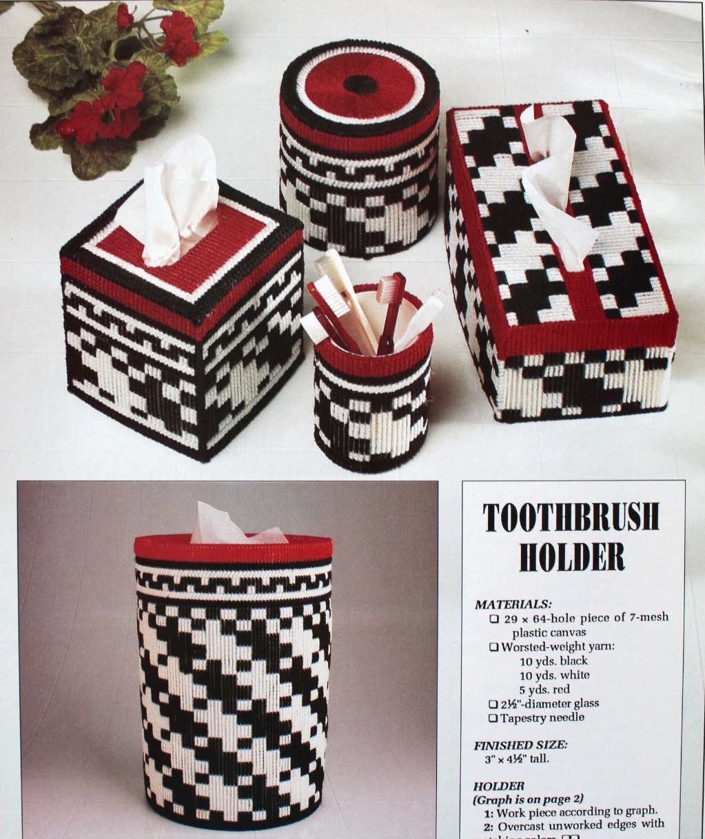 Touch Of Tile Accessories Plastic Canvas Patterns Annies Club HomeDecor