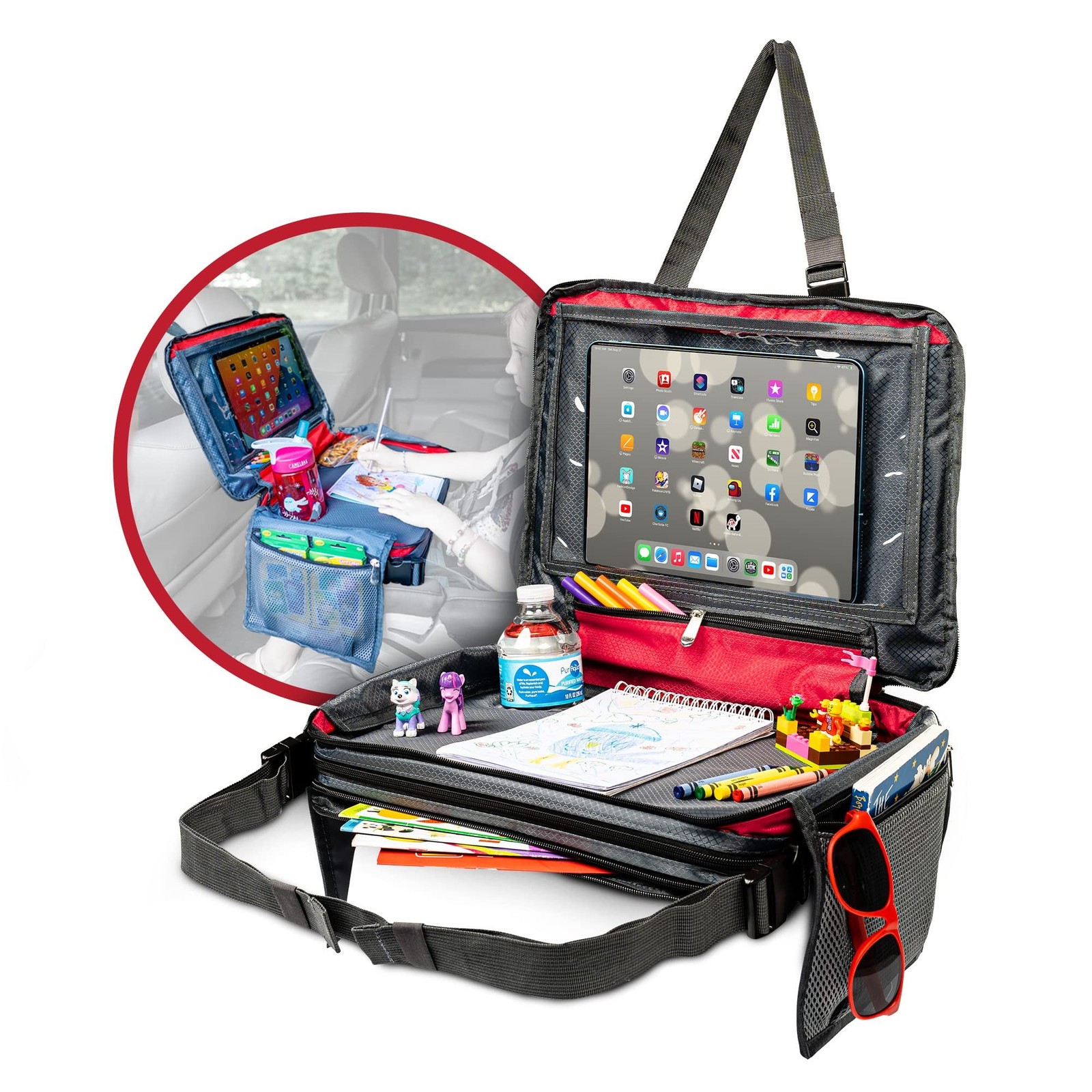 BE Family Travel Kids Car Seat Travel Tray, Car Accessories for Children, Car...