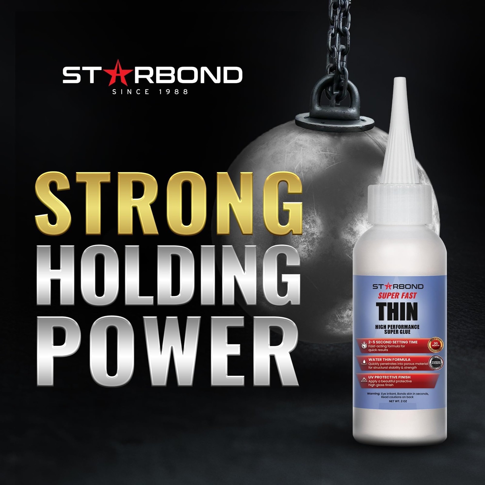 Starbond Super Fast Thin CA Glue – Pro Kit with 2 ounce, Clear