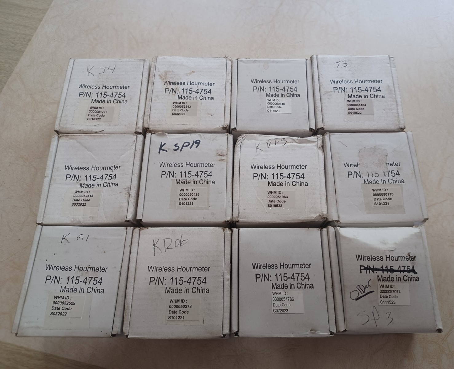 Lot of 11 Toro MyTurf Wireless Hourmeter Assemblies 115-4754 - Used/Untested