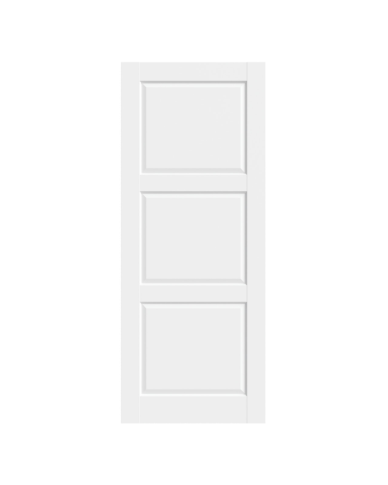 24''x80''3-Panel Solid Core Prehung Interior Door -Pantry/French No Hardware Kit