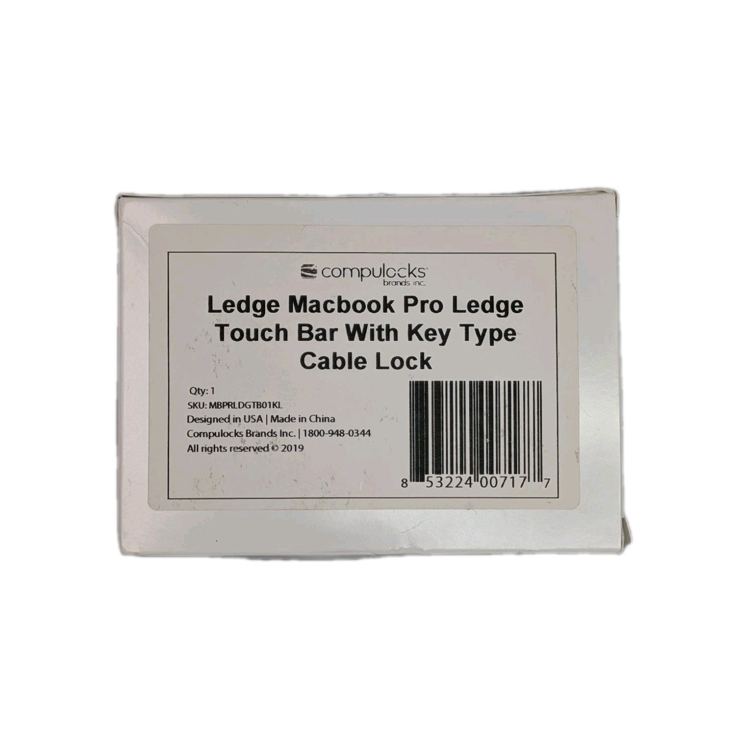 Maclocks MBPRLDGTB01KL Security Laptop Ledge Lock Adapter with Keyed Cable Lo...