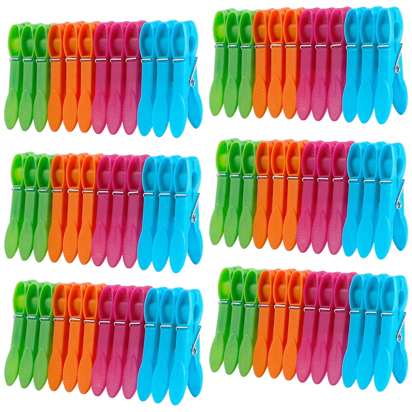 72Pcs Colored Plastic Clothespins, Colorful Clothes Pins Heavy Duty Outdoor f...