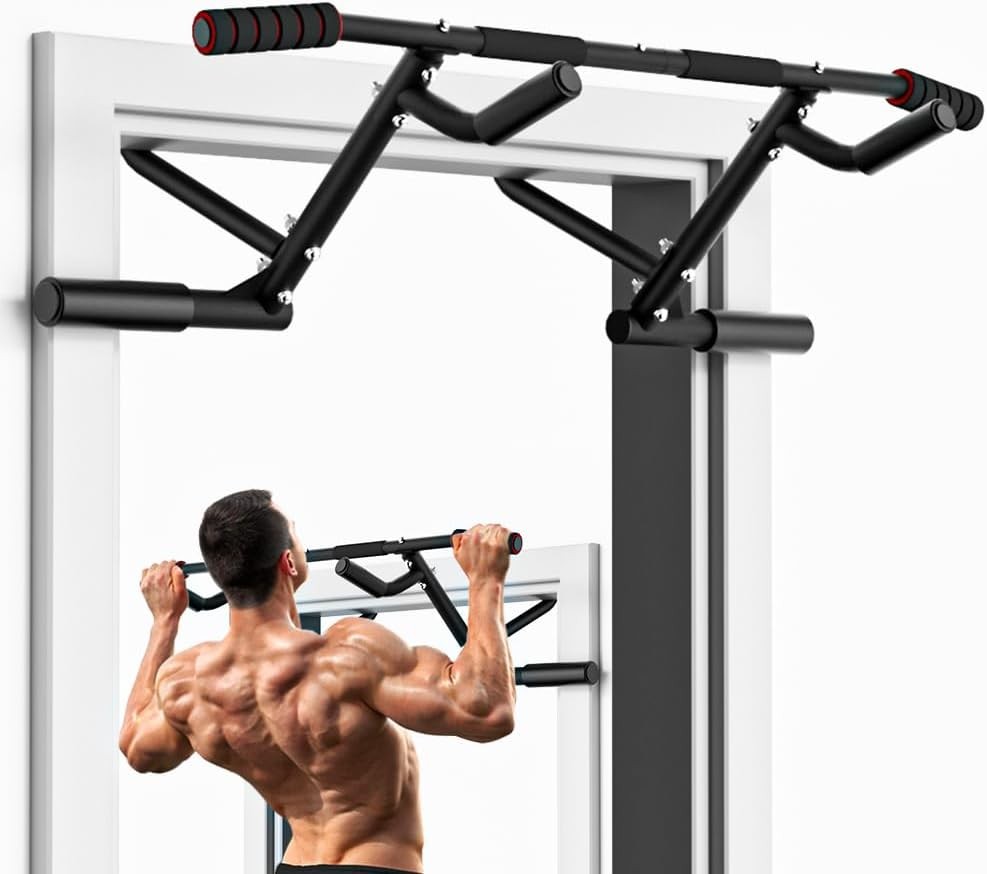 2025 Upgrade Multi-Grip Pull Up Bar Doorway 460 lbs Heavy Duty Chin-Up Bar Home