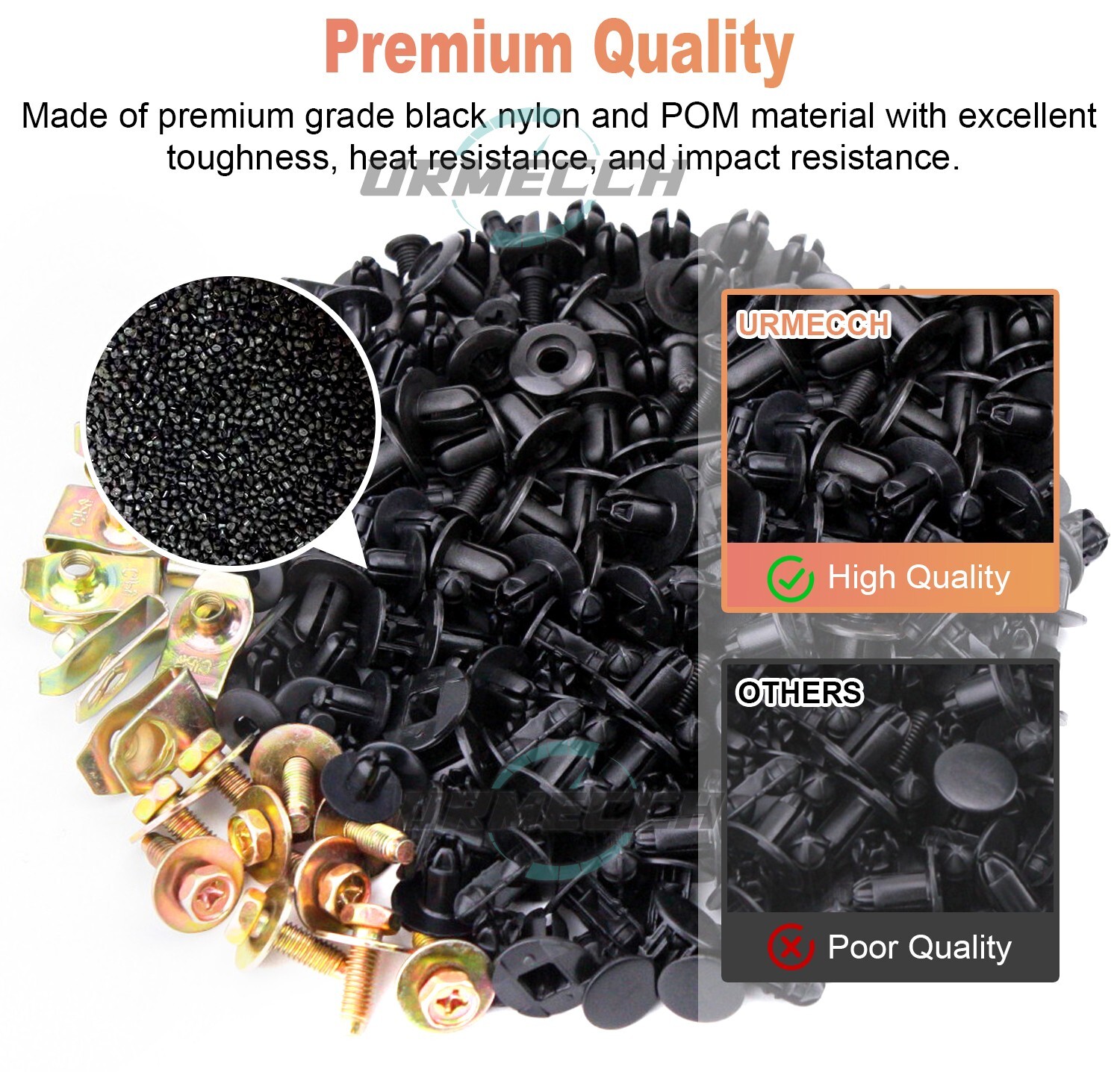 For Hyundai Bolts Body & U-nut Clips - M6 Engine Under Cover Splash Shield Guard