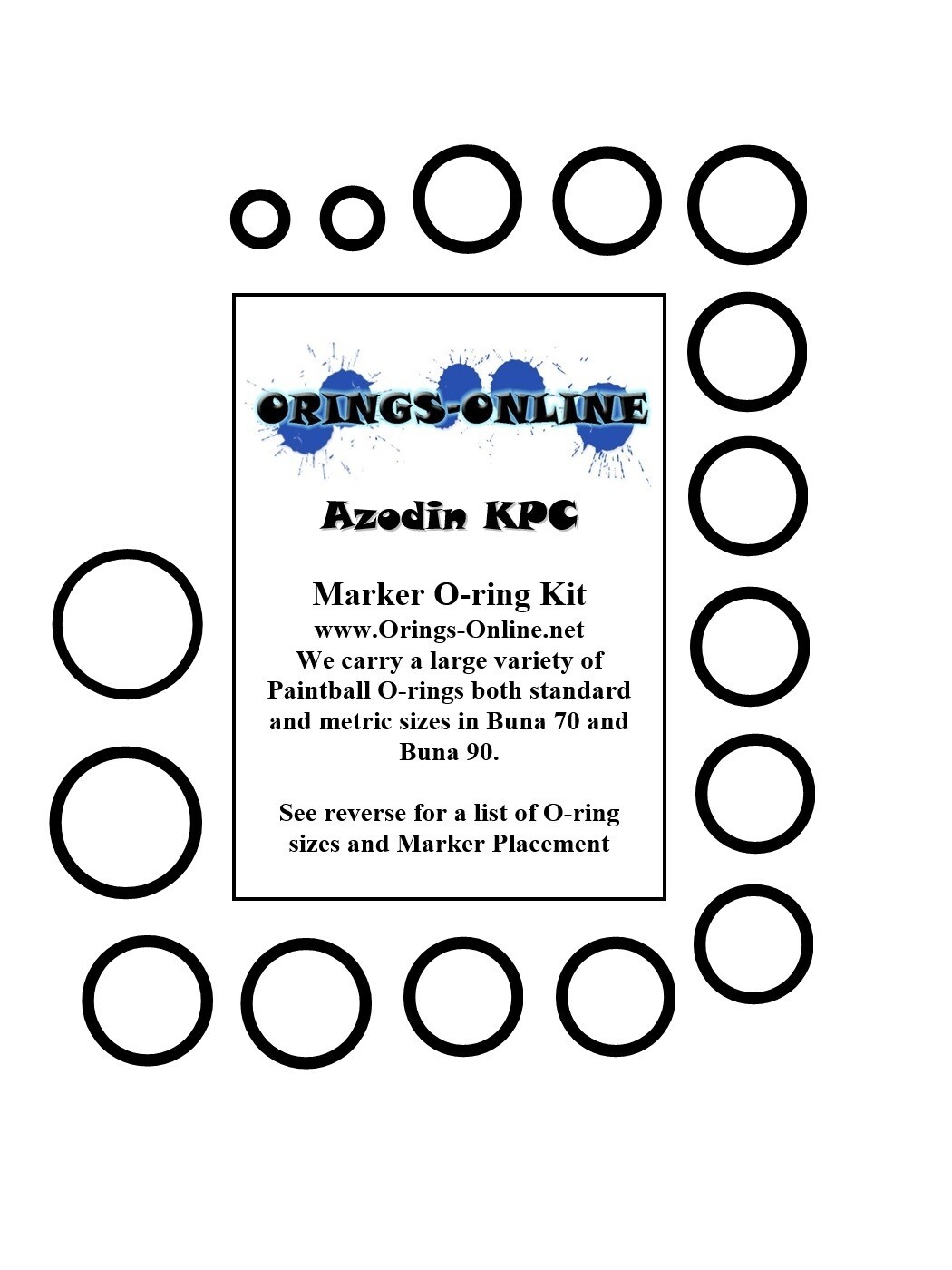 Azodin KPC Paintball Marker O-ring Oring Kit x 4 rebuilds / kits