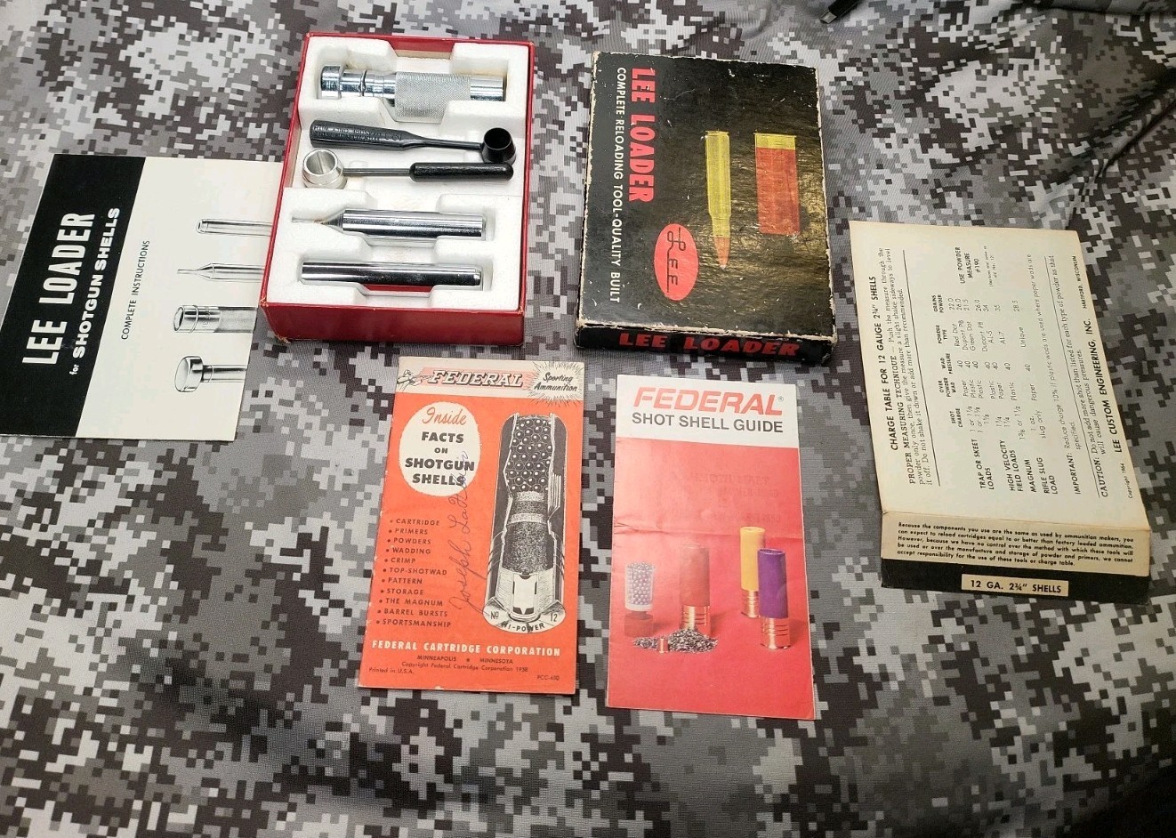 LEE LOADER COMPLETE RELOADING TOOL DIES 12 GA 2 3/4" SHOTGUN SHELL HAND LOADER