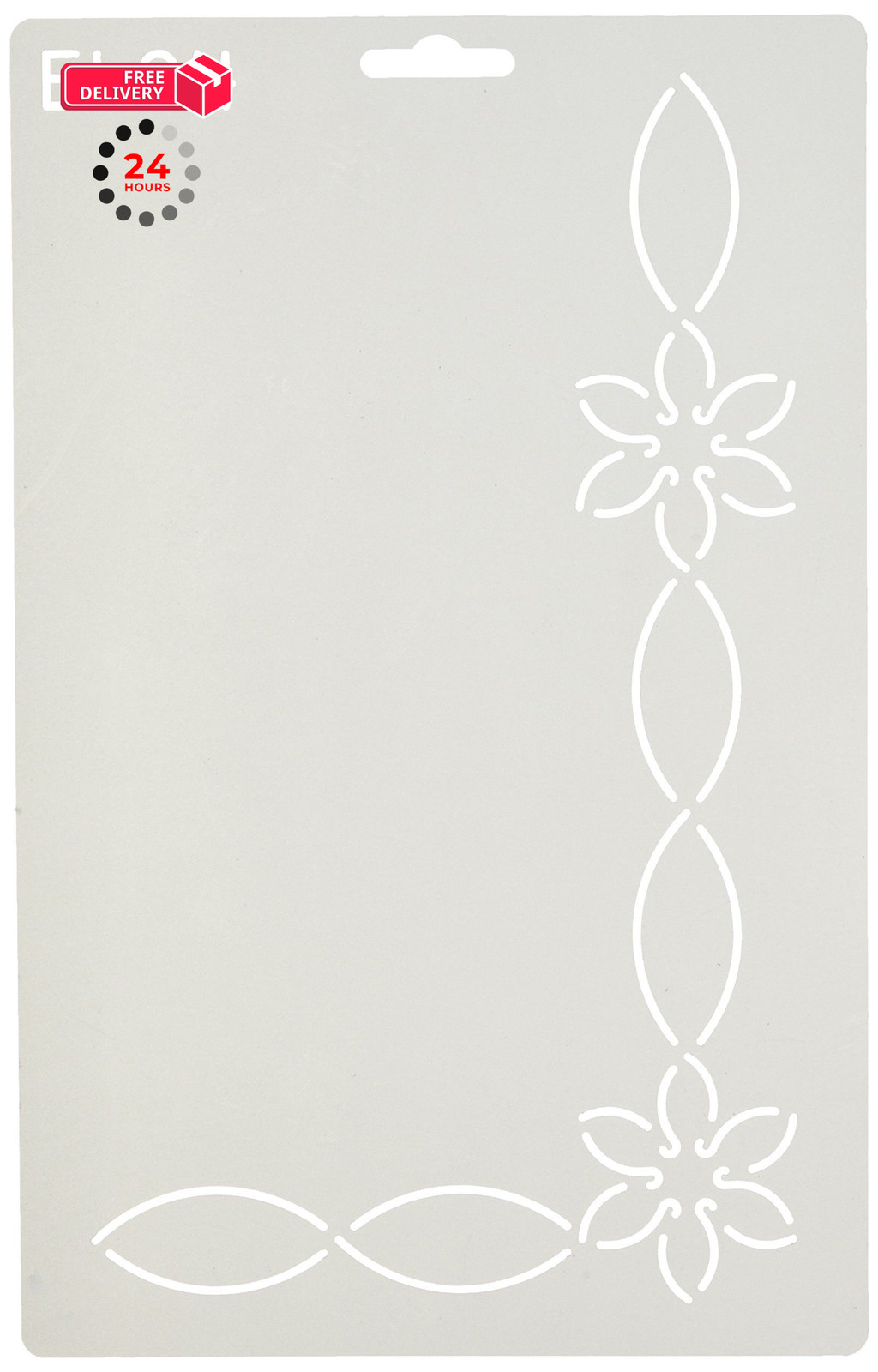 Quilting Creations Starflower Chain Border and Corner Quilt 2 inch, White