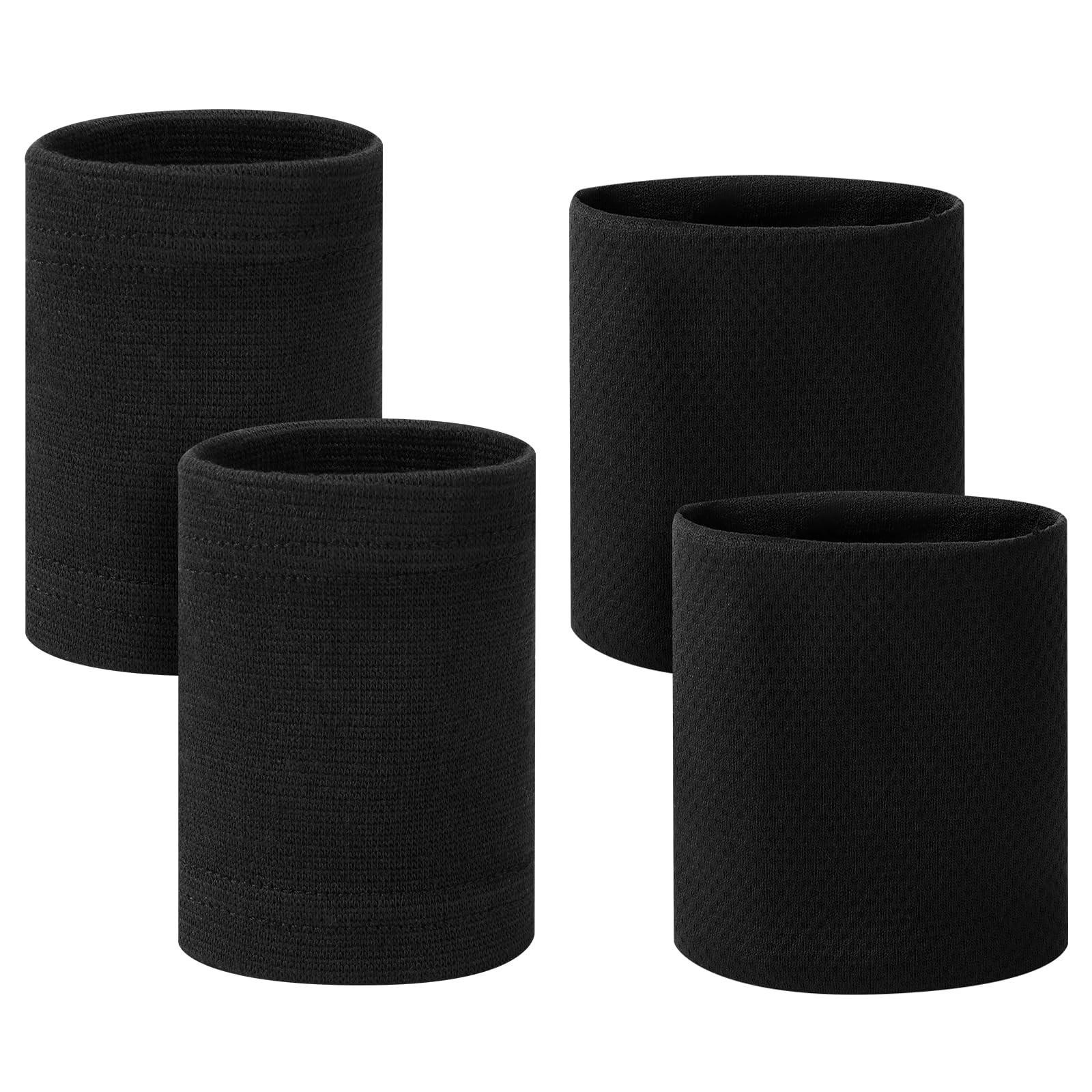 2 Pairs Sports Wristband for Men and Women, Breathable Wrist Sweatband, Elast...