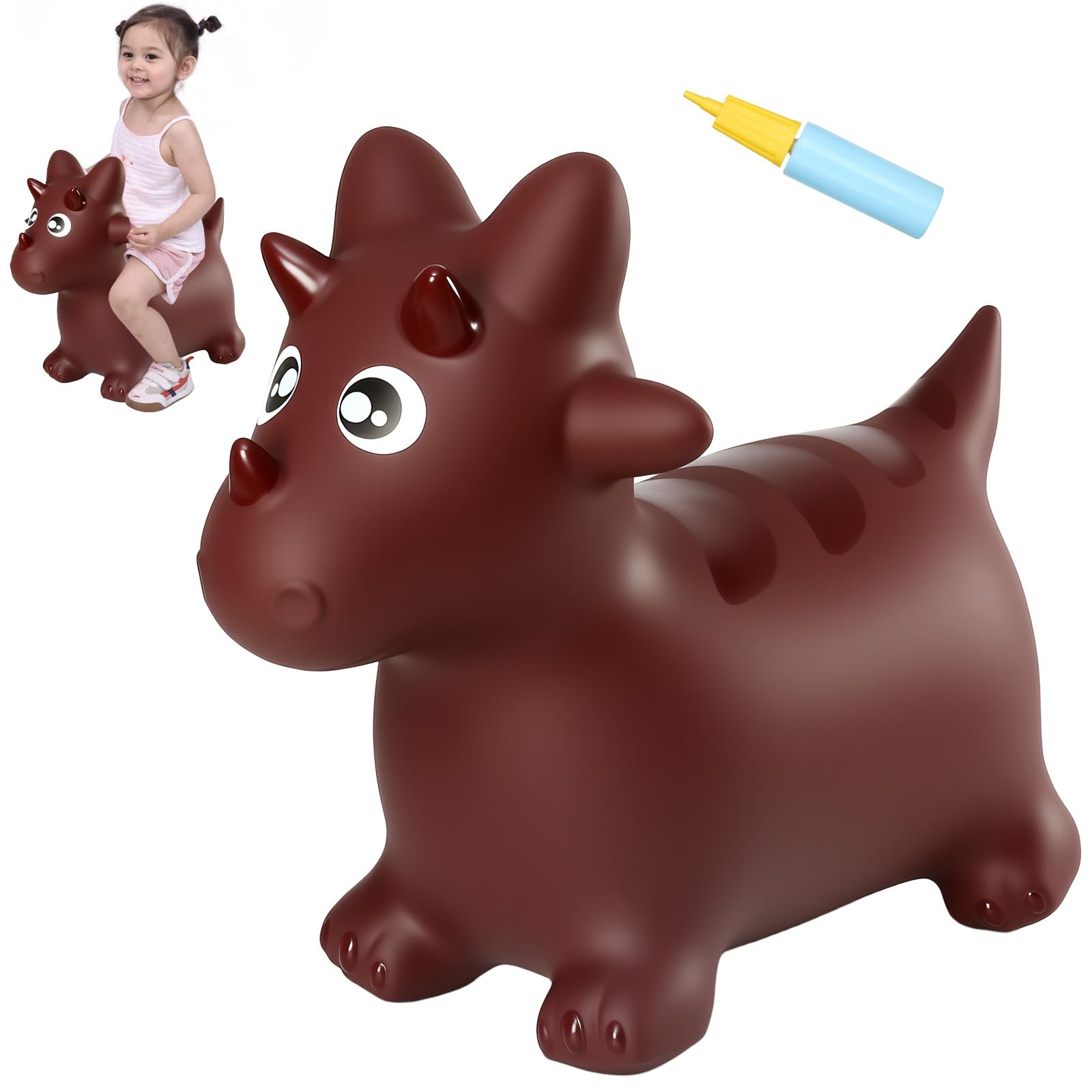 INPANY Bouncy Horse, Dinosaur Hopper Toys, Toddler Bouncing Animal, Dinosaur Par