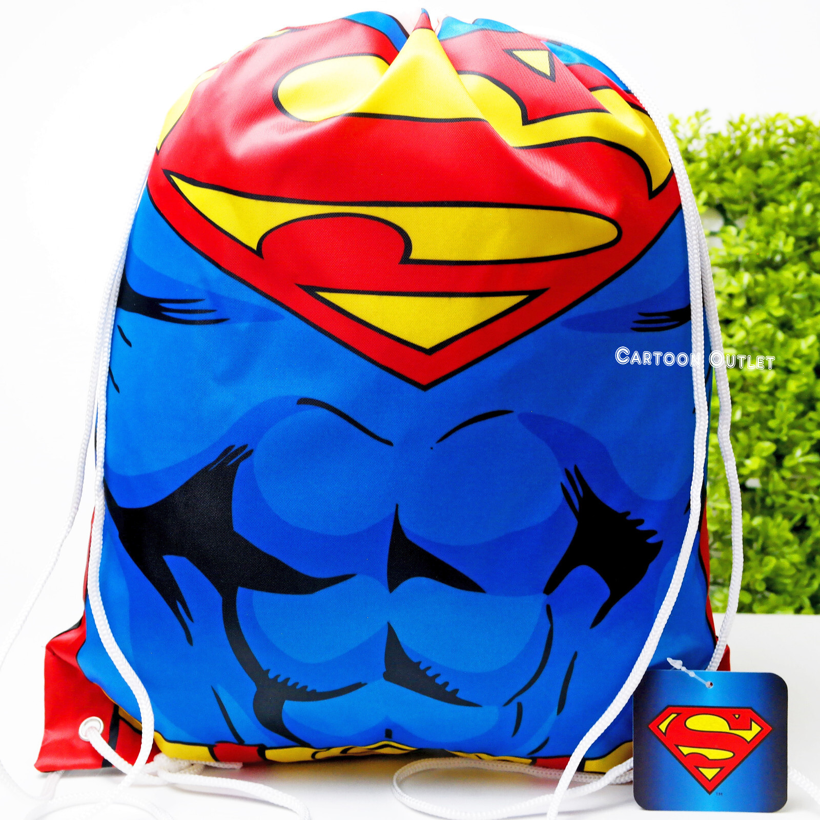 Superma String Backpack Cinch Drawstring Bag Gym Sack
