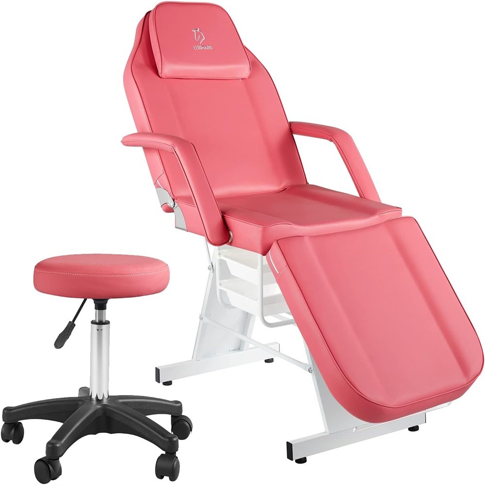 Facial Chair Massage Bed Adjustable Tattoo Chair Facial Beauty Bed Rosered