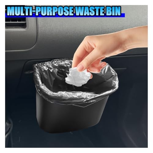 Mini Car Trash Can - Leak-Proof Hanging Car Garbage Can Auto Trash Bag GloveBox