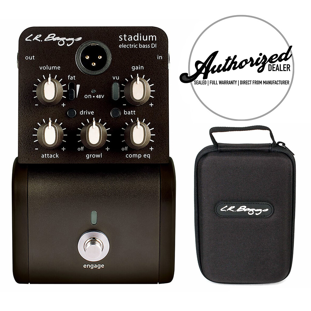 LR Baggs Stadium Electric Bass Direct Box DI Effect Pedal w/ Case