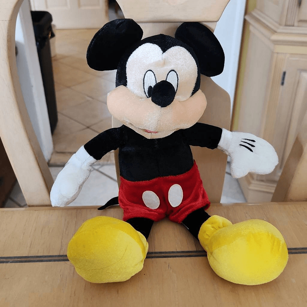 Baby Disney harness backpack and mickey mouse plush bundle