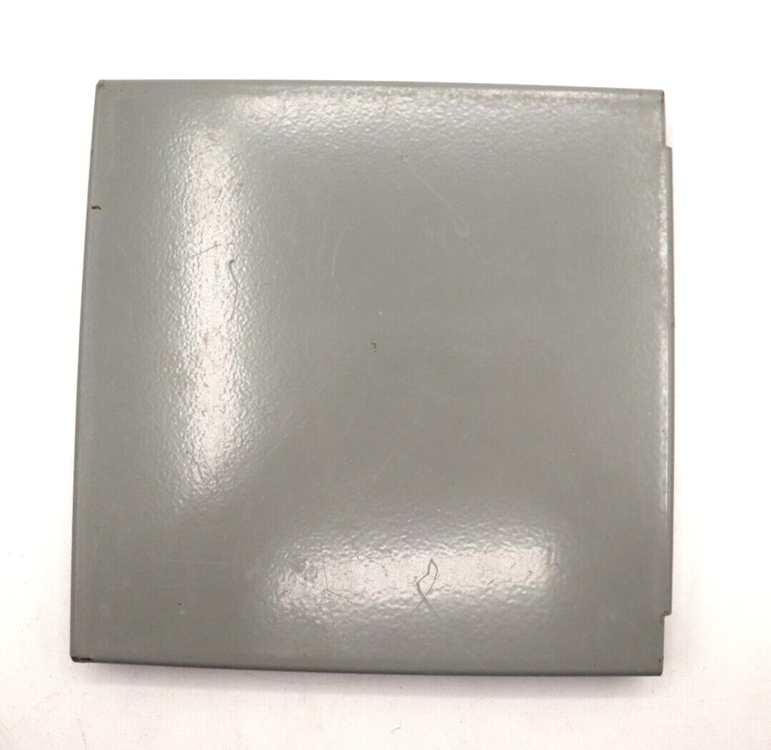 Unbranded 6 in x 6 in Gray Steel Wireway Closure Plate, Type 1, No Knockouts