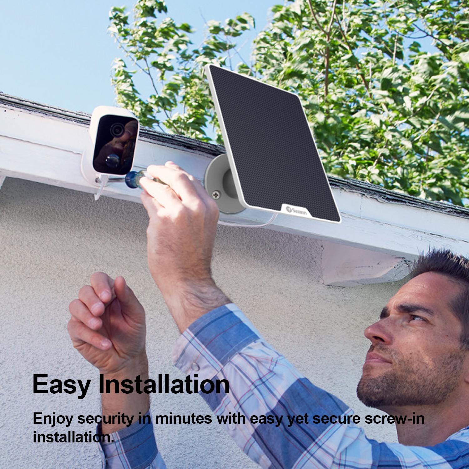 solar battery powered Security Cameras Wireless Outdoor with 32GB Micro SD