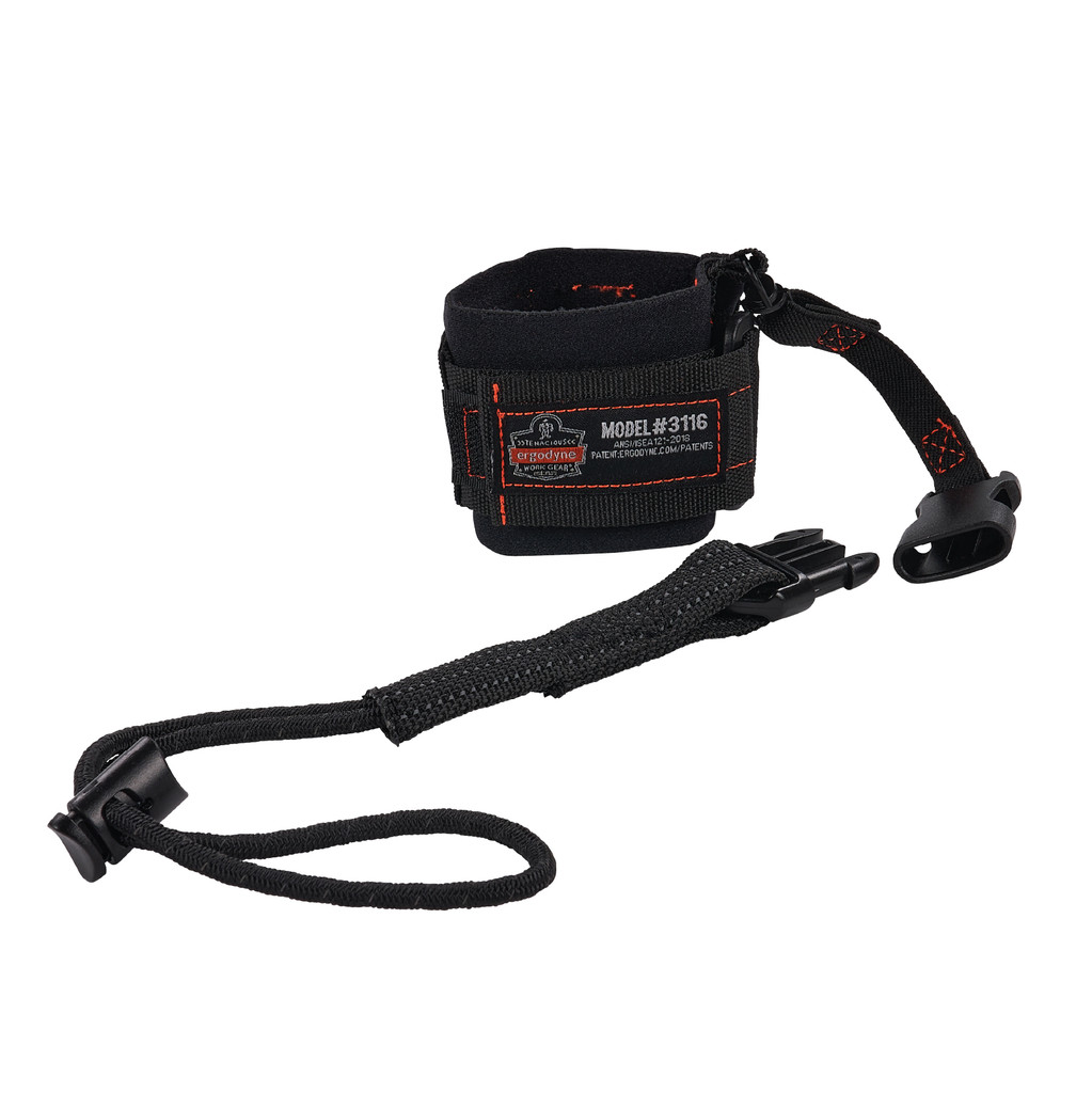 3116 Black Tool Lanyard - Pull-On Wrist - Buckle - 19057