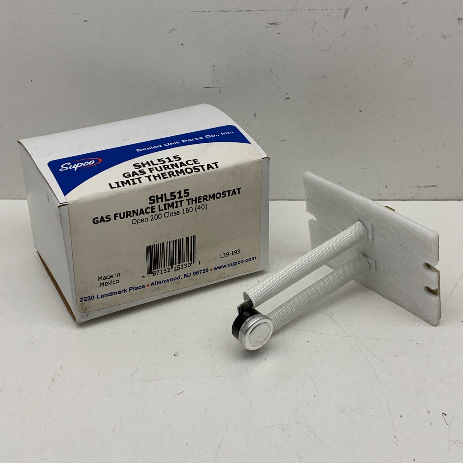 Supco SHL515 Gas Furnace Limit Thermostat Open 200°F, Close 160°F