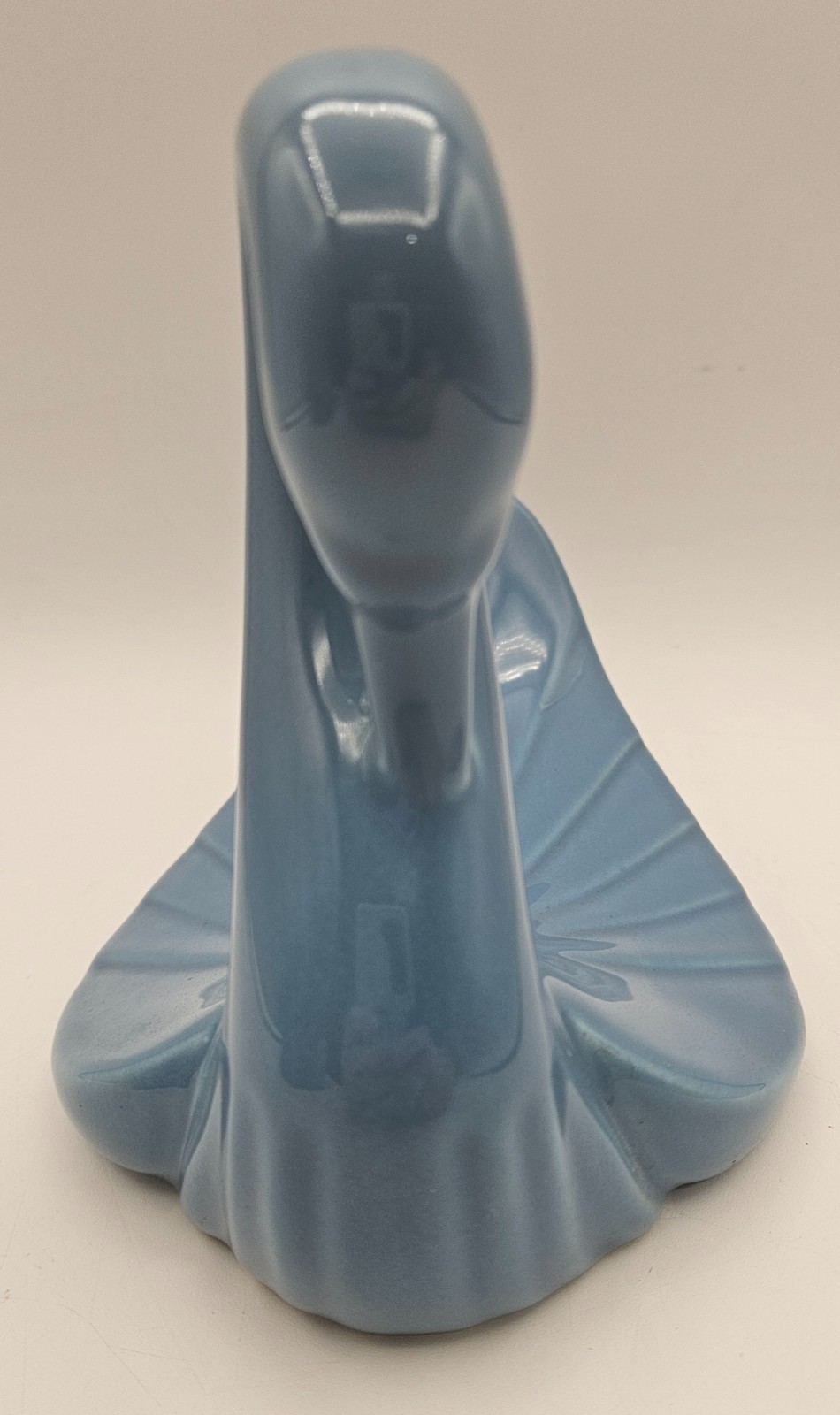 Vtg 1980s Style Country Blue Ceramic Swan Small Towel Holder Decor