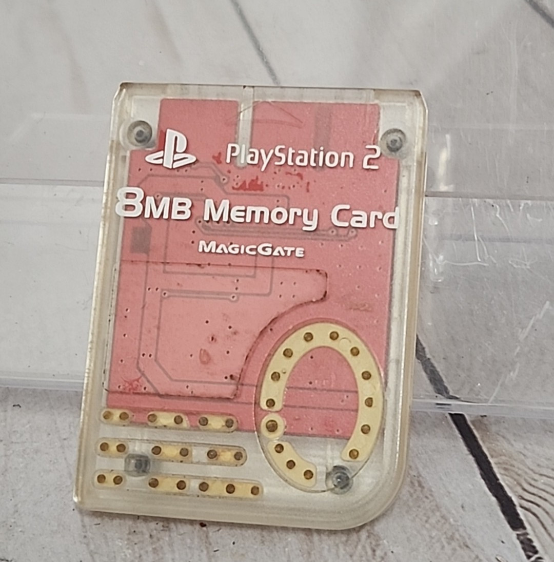 Nyko PS2 8MB Memory Card Clear And Red works