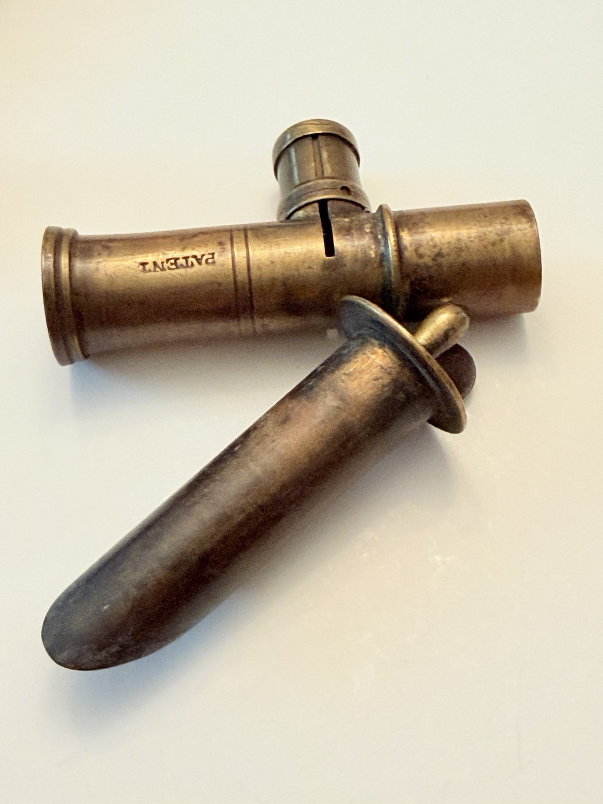 Antique Brass Patent Shot Flask Dispenser Head