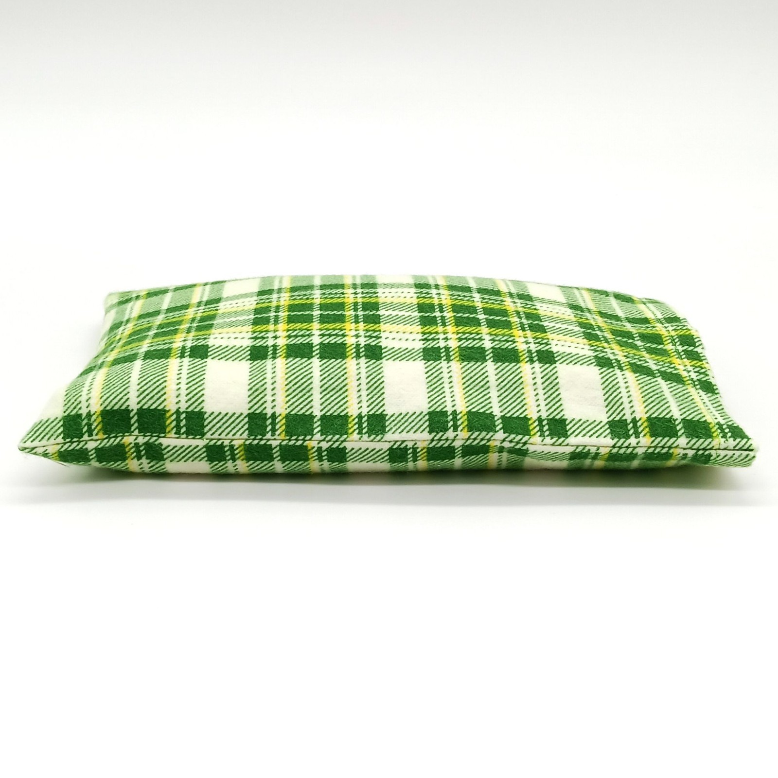 Green Plaid Rice Heat Pack, Microwavable Flannel Hot Cold Therapy Pad Gift