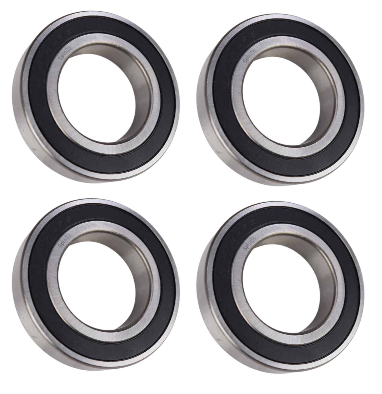 (4 Each) R24-2RS Sealed Radial Ball Bearing 1-1/2 ID X 2-5/8 OD X 9/16 Wide