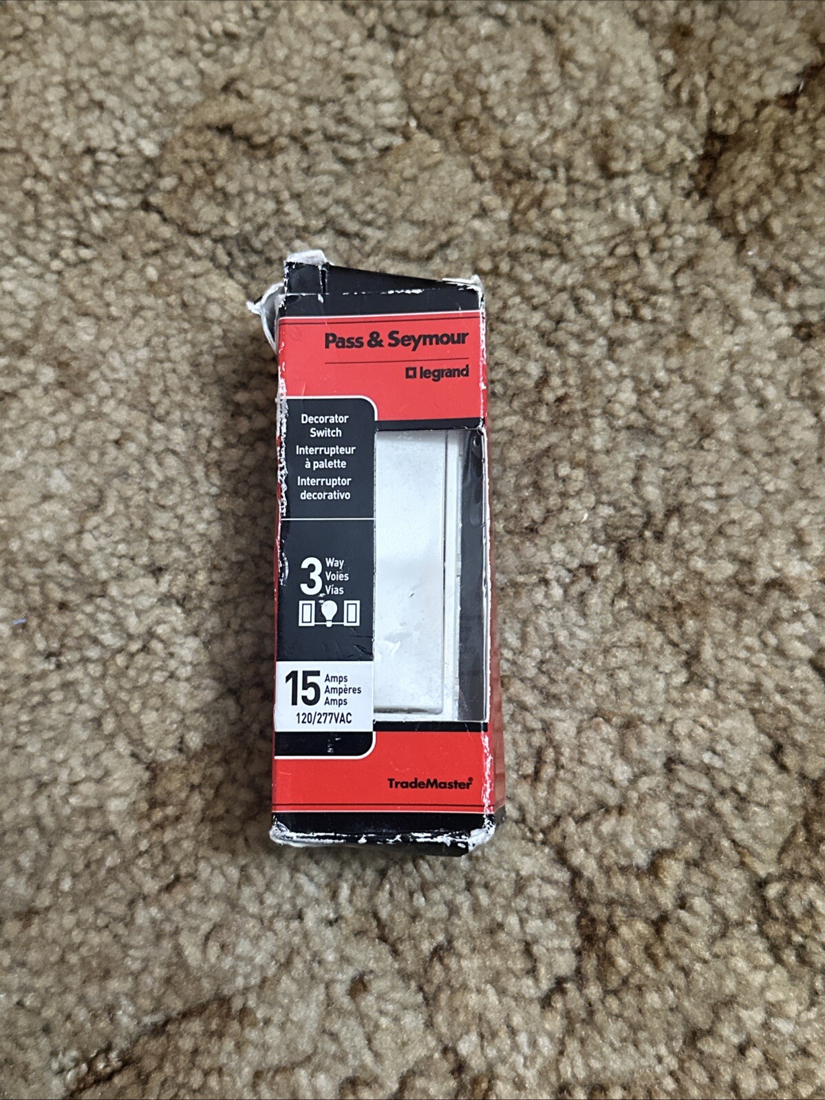 Pass & Seymour TM873-LACC10 Almond Decorator Switch 15 Amps 1 Pole 3 Way NEW