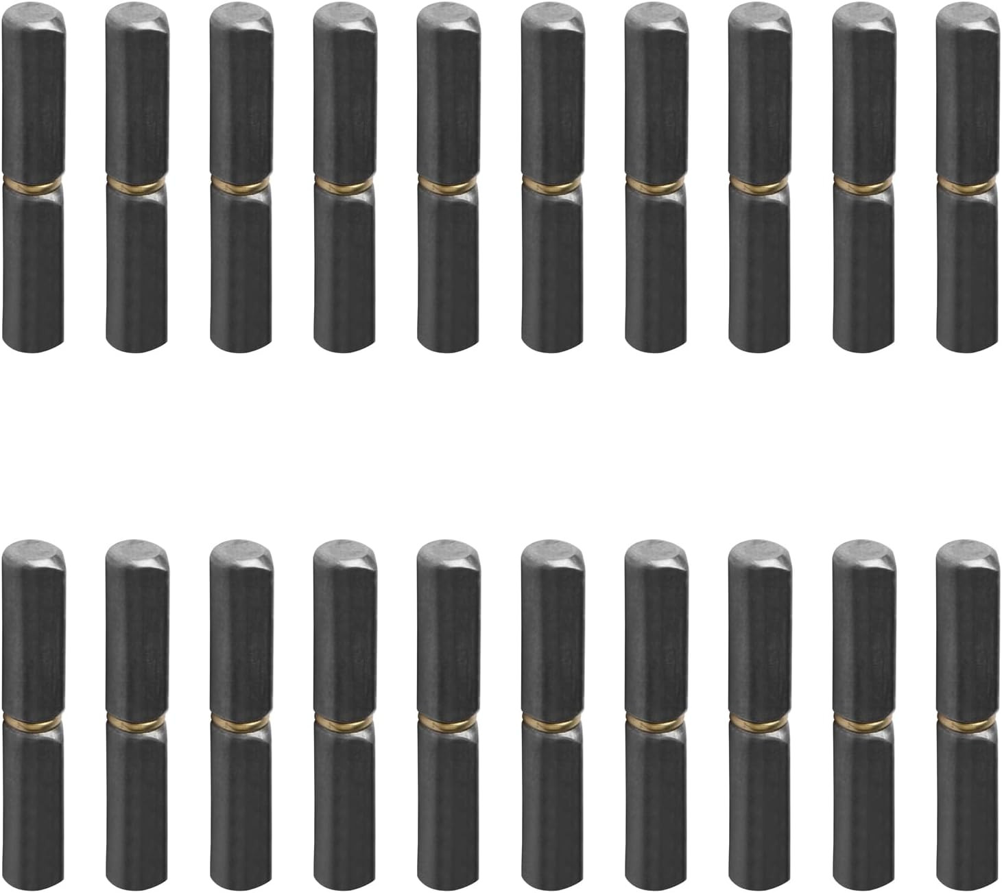20 Pack 2-1/2" X 3/8" Weld on Bullet Hinges, Steel Weldable Barrel Hinges for Tr