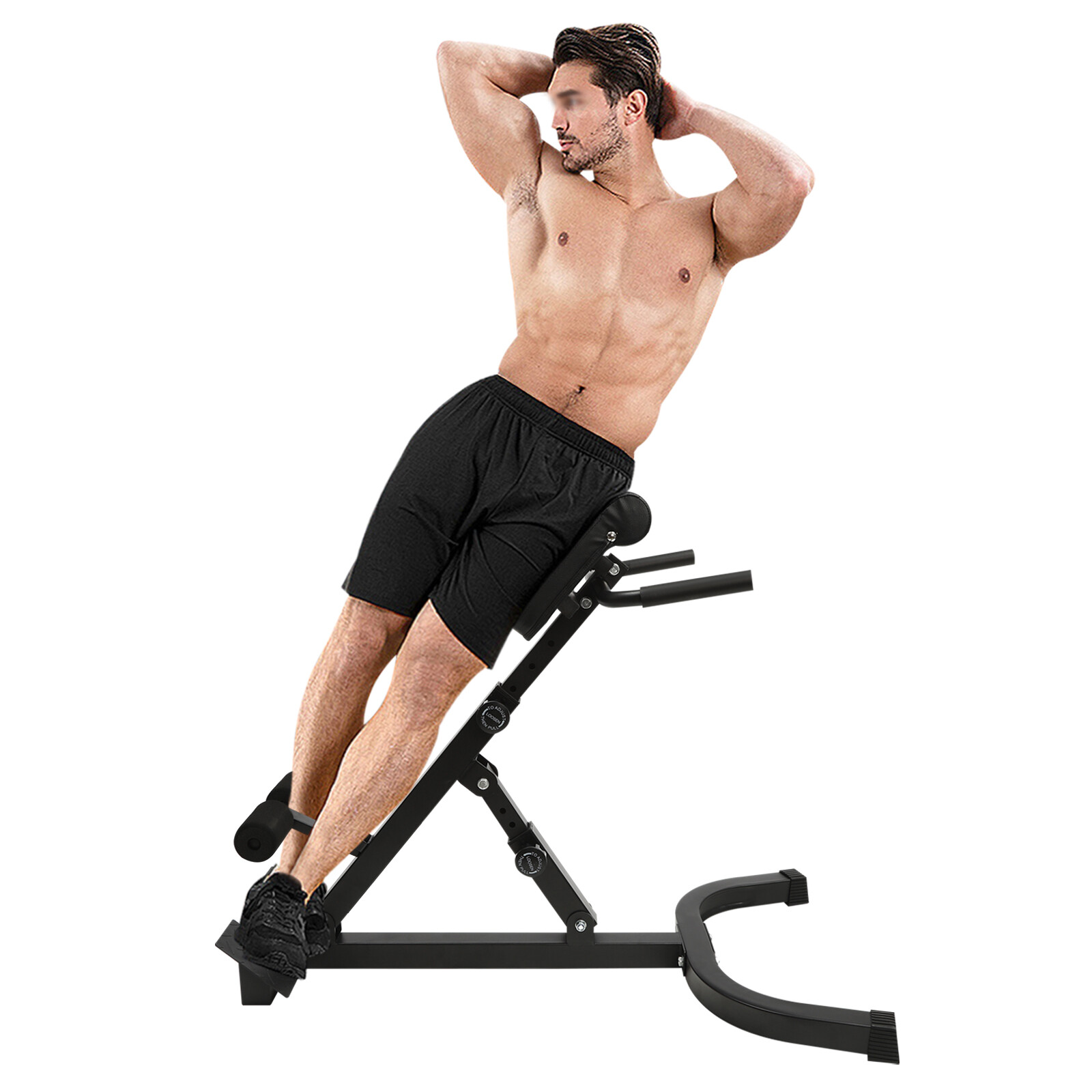 Roman Chair Back Extension Machine - Lower Back Hyperextension Bench -Adjustable