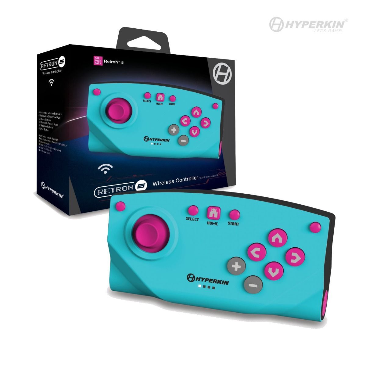Brand New Hyper Blue R5 Retron 5 Wireless BT Controller for Retron 5 System