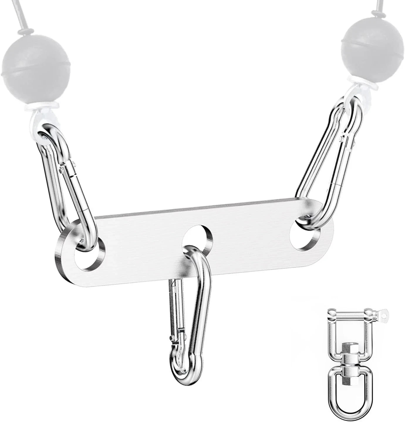 Stainless Steel Double to Single Pulley Adaptor Plate with Swivel for Cable M