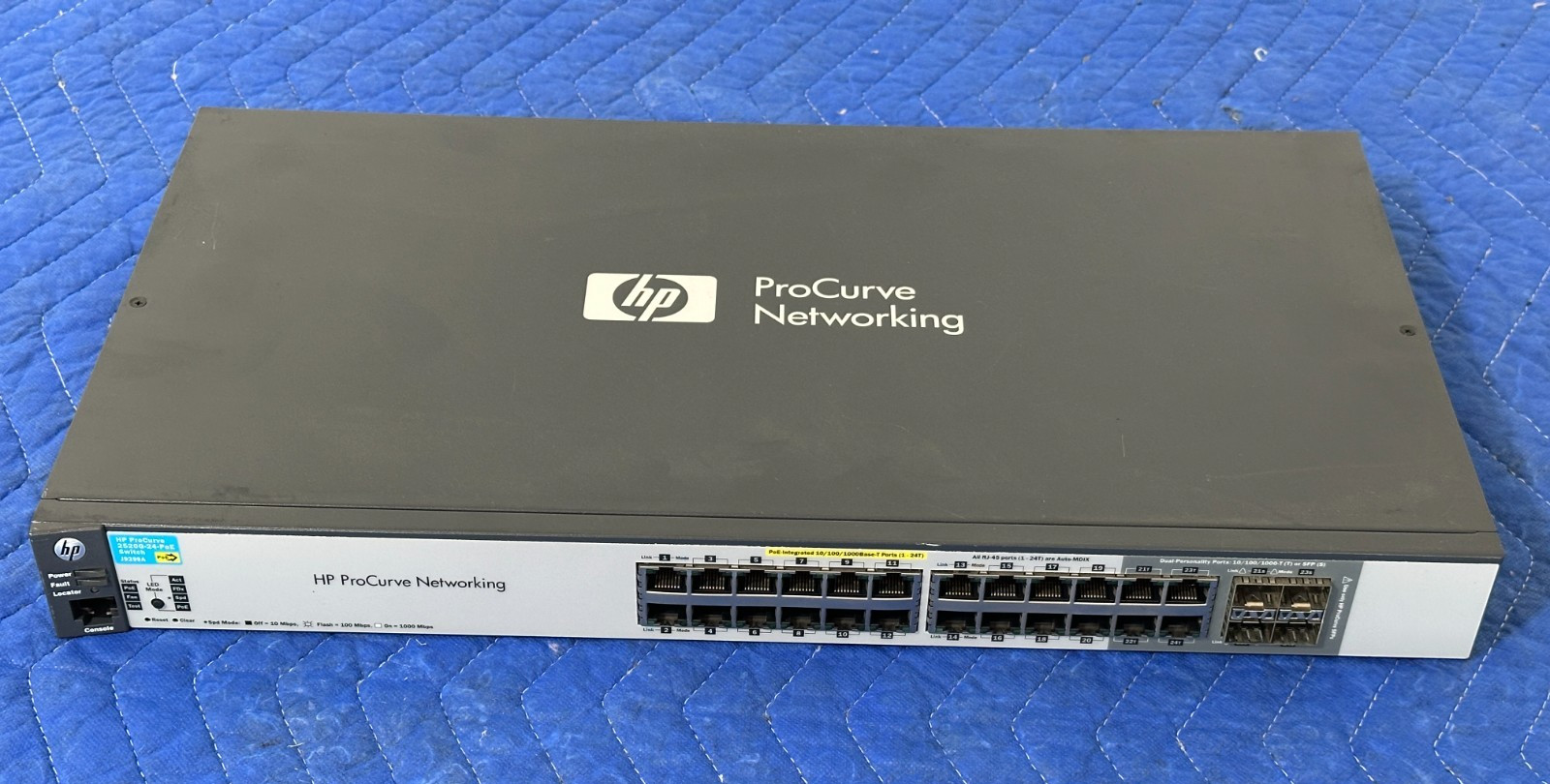HP ProCurve 2520G-24-PoE Gigabit Switch 4xDualPersonality 195WPoE J9299A TESTED