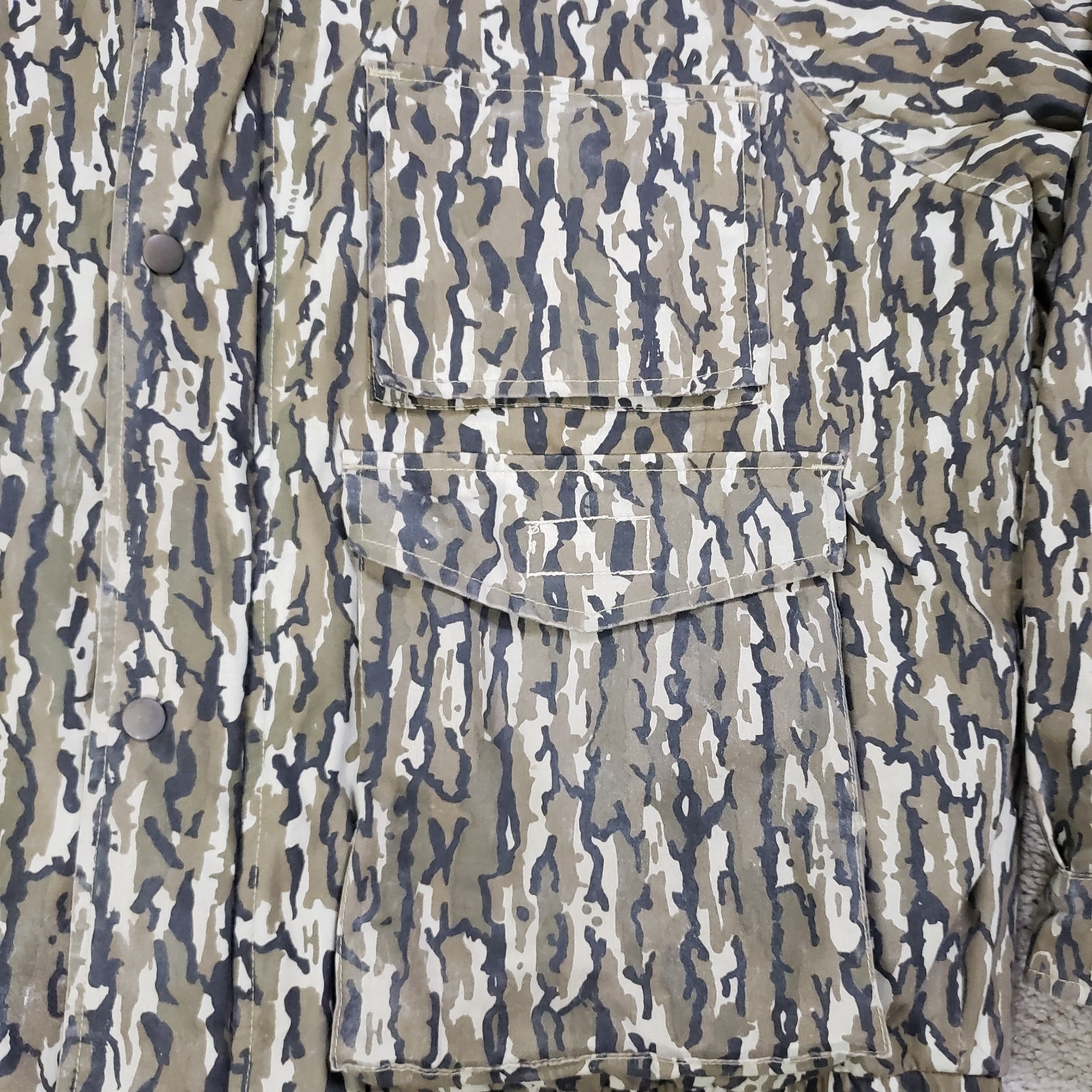 VTG Gamehide Jacket Men L Brown Bottomland Camo Turkey Duck Shell Loops WP-3