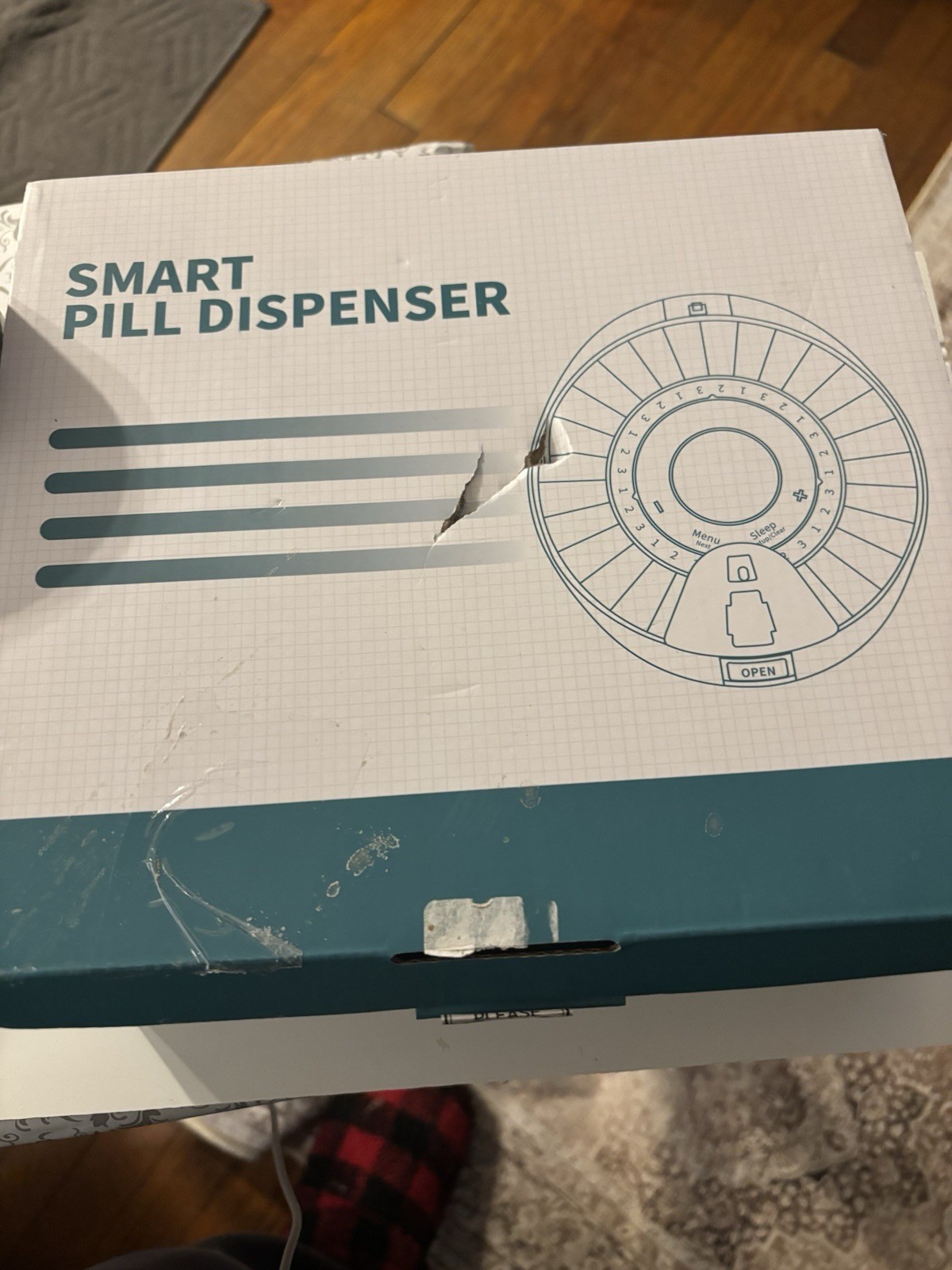 Smart Automatic Pill Dispenser 28 Day Bluetooth App Alerts Schedule Light A-1281