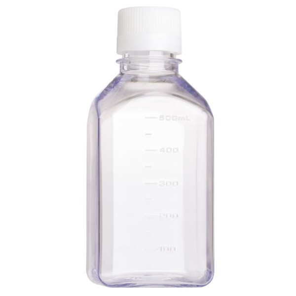 CELLTREAT 500mL Media Bottle,Square,PETG, Tamper Evident, Bulk,Sterile, 230764TE