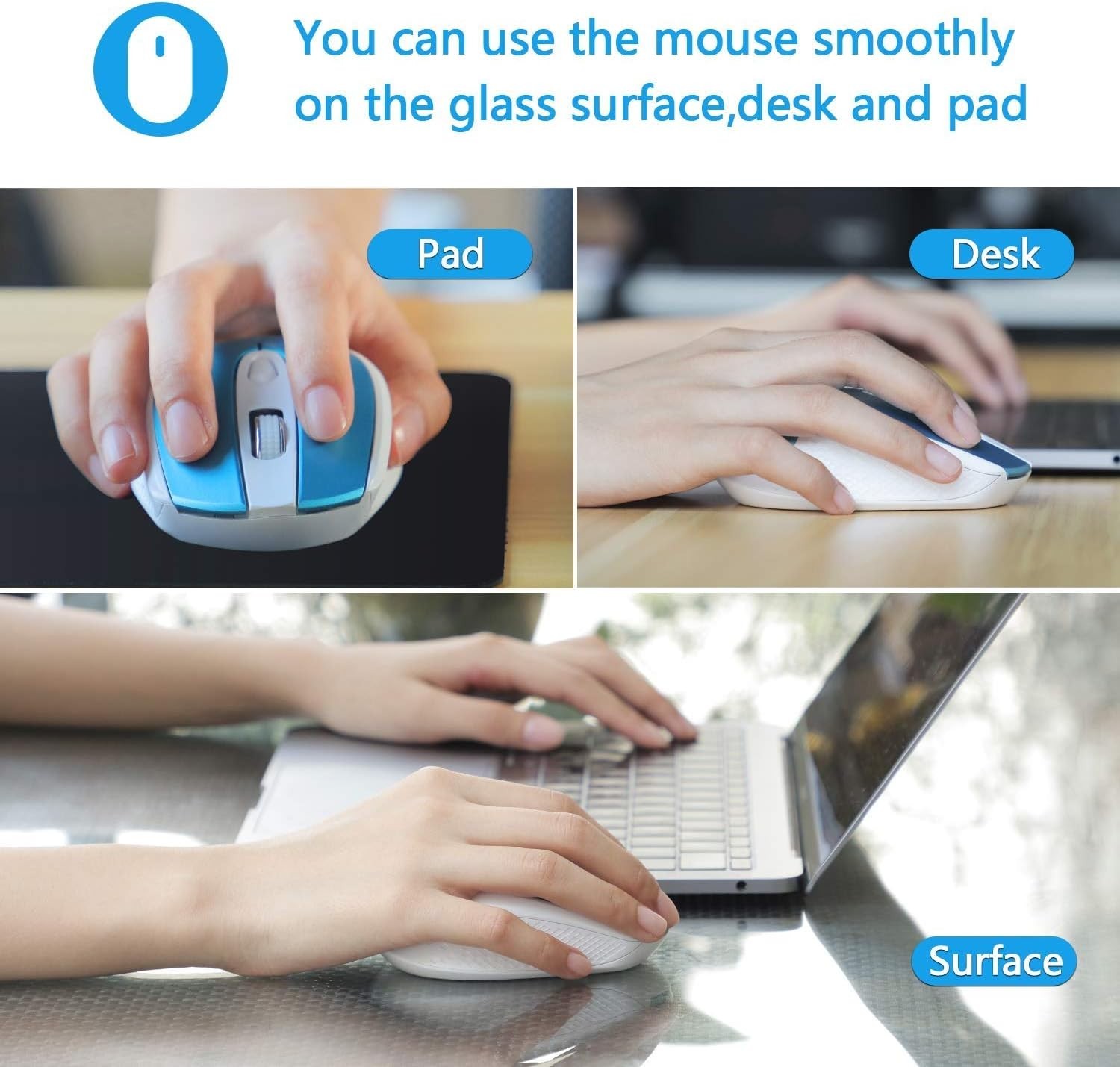 Lightweight 2.4G Wireless Computer Mouse | Soundless and Ergonomic Features